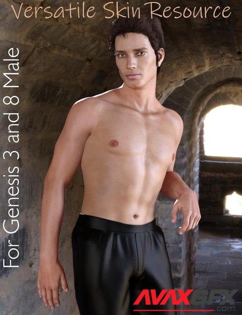 Versatile Skin Texture Merchant Resource for Genesis 3 and 8 Male