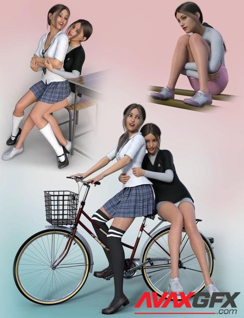 School Girl Poses for Genesis 8 Female(s)