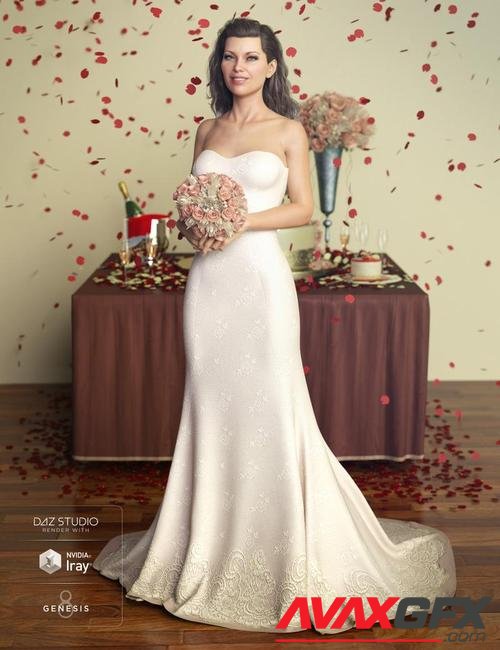 The Bride Wedding Gown for Genesis 8 Female(s)