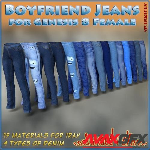 dForce Boyfriend Jeans for Genesis 8 Female