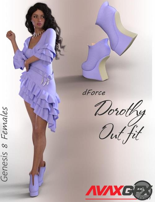 dForce Dorothy Outfit for Genesis 8 Female(s)