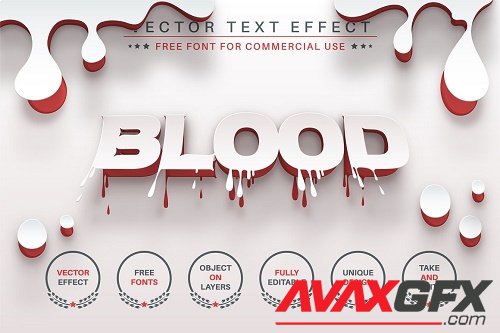 Origami Blood - Editable Text Effect - 6561251