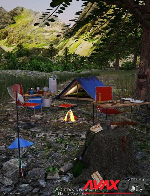PW Happy Camping Outdoor Prop Set
