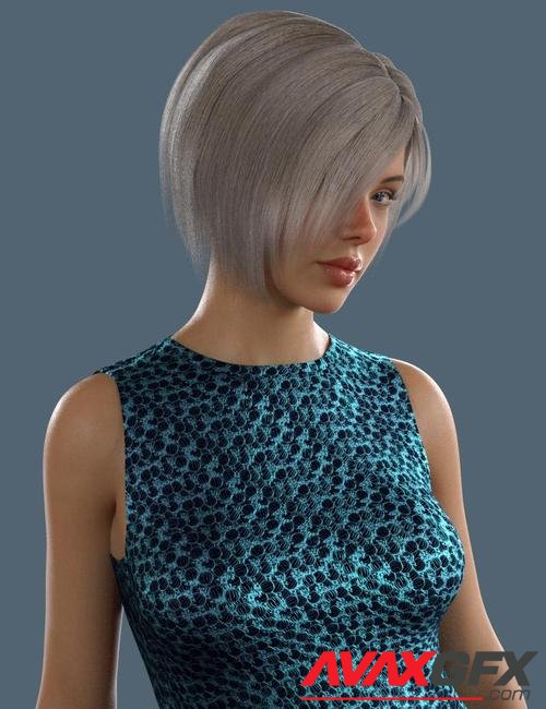 Slide3D Bob Hair for G3F and G8F