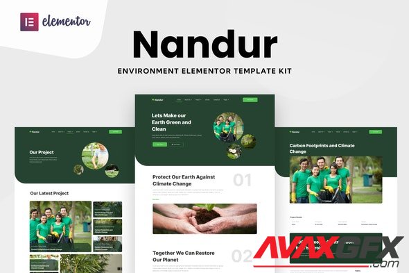 ThemeForest - Nandur v1.0.0 - Enviromental Elementor Template Kit - 34062081