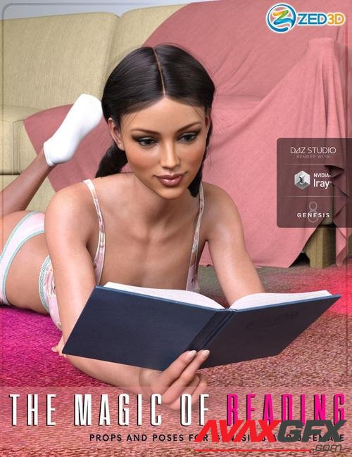 Z The Magic of Reading - Prop and Poses for Genesis 3 and 8 Female