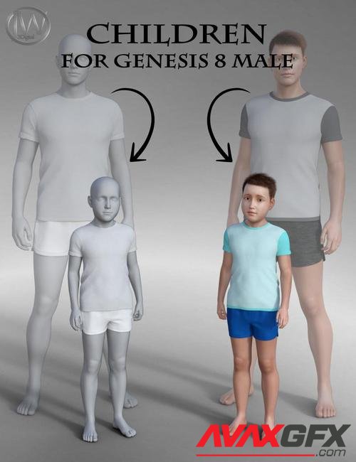 Body Shapes: Children for Genesis 8 Male