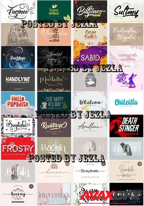 Mix Font Bundle 68 - 36 Premium Fonts