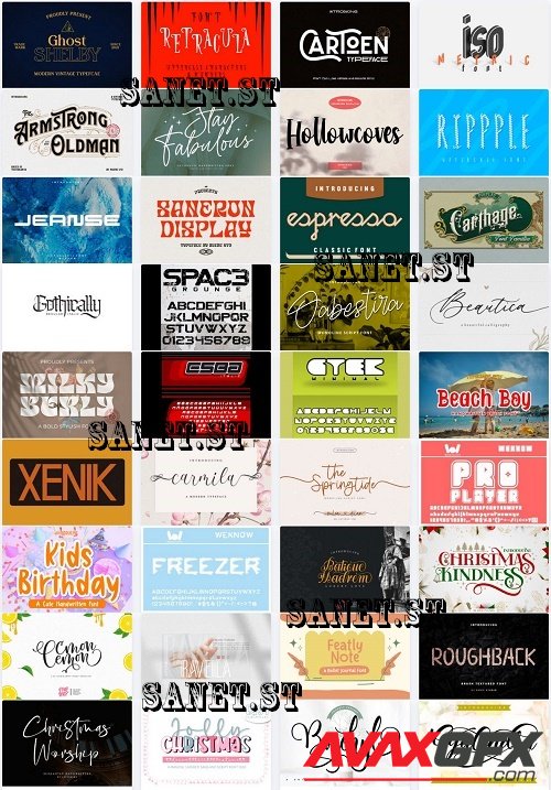 Mix Font Bundle 69 - 36 Premium Fonts