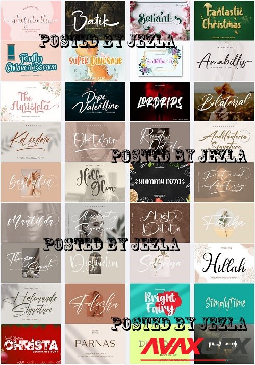 Mix Font Bundle 70 - 36 Premium Fonts