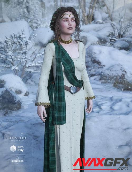 dForce Scottish Wear for Genesis 8 Female(s)