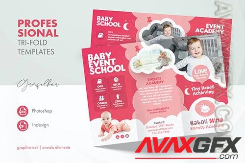 Baby Event Tri-Fold Templates ZFVKEMH