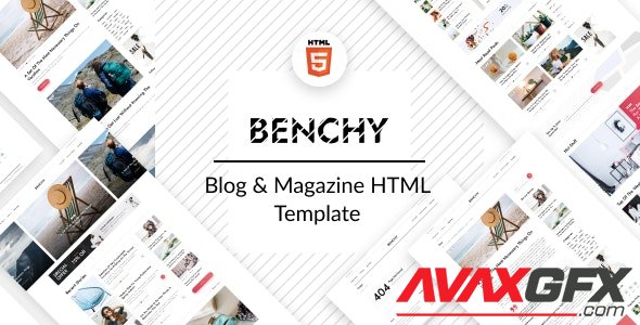 ThemeForest - Benchy v1.0 - Blog & Magazine HTML Template - 33654439