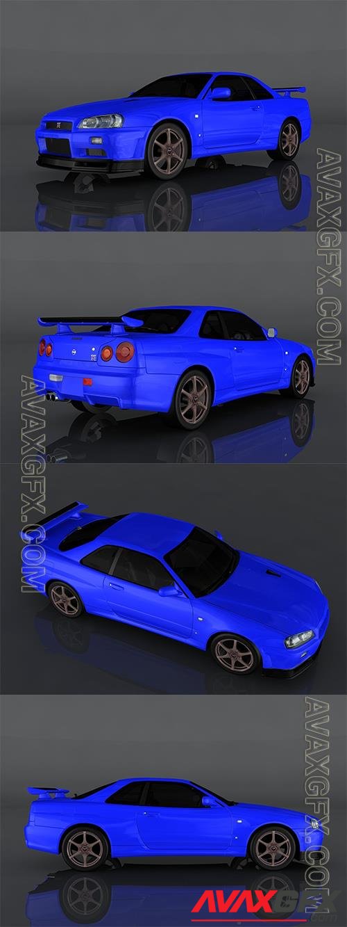 2002 Nissan Skyline GT-R 3d model Model o175649