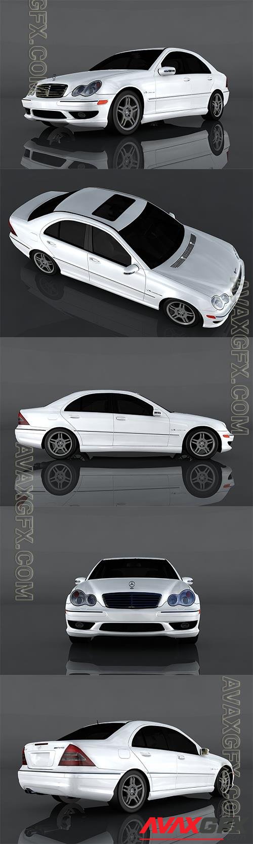 2004 Mercedes-Benz C32 AMG 3d model Model o175676