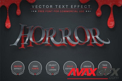 Paper Blood - Editable Text Effect - 6561440