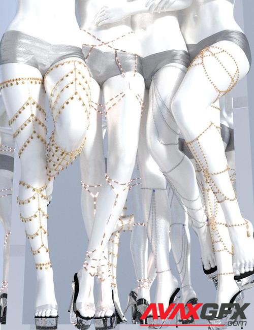 Leg Chains 2 for Genesis 3 and 8 Female(s)