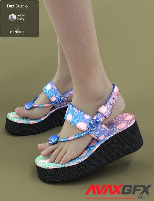 Jiwoo Sandals for Genesis 8 Female(s)