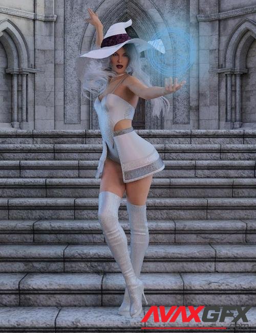 White Witch Poses for Genesis 8 Female