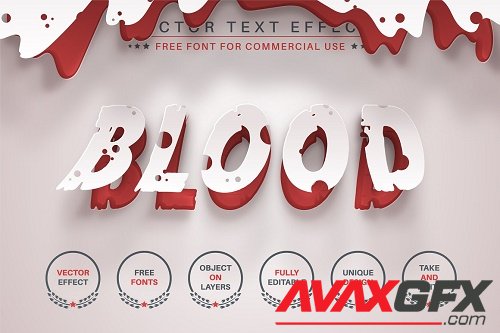 Blood - Editable Text Effect - 6565590