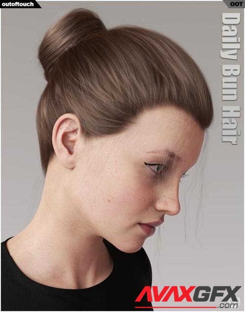 Daily Bun Hair for Genesis 3 and 8 Females