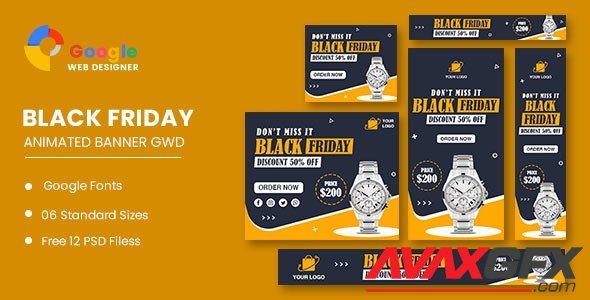 CodeCanyon - Watch Sale Black Friday HTML5 Banner Ads GWD v1.0 - 34150892