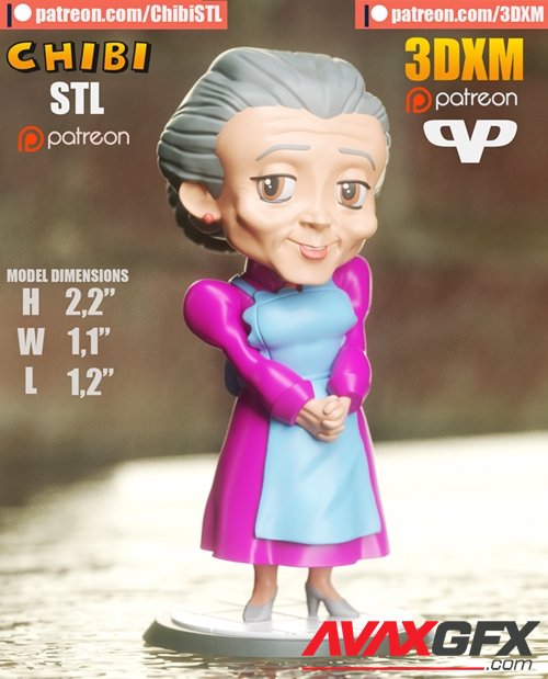 Aunt May Chibi – 3D Printable STL