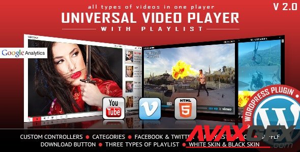 CodeCanyon - Universal Video Player - WordPress Plugin v3.7.3 - 9683312