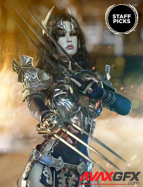 dForce Lilikh Outfit and Weapons for Genesis 8 Female(s)