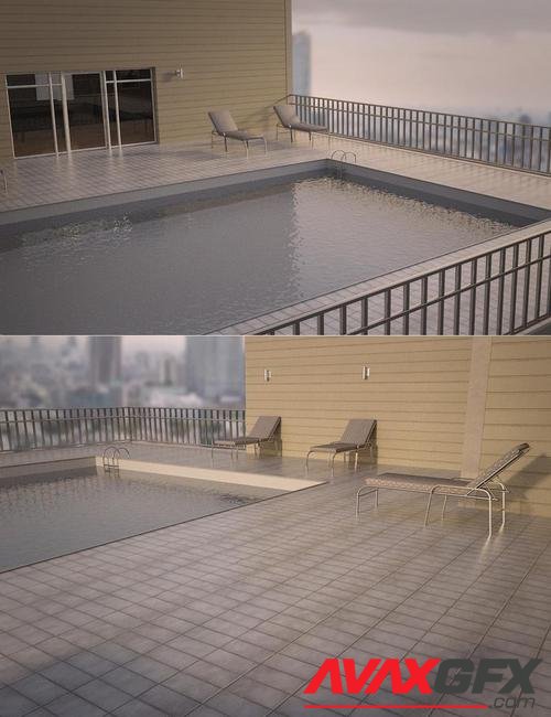 Apartment Patio with Pool