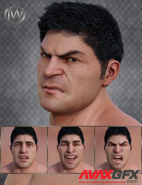 Strong Man - Expressions for Genesis 8 Male and The Brute 8