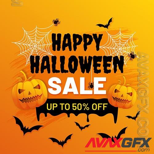 Gradient halloween sale illustration