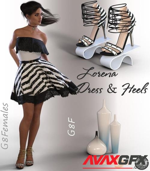 dForce Lorena Dress and Footwear Outfit for G8F