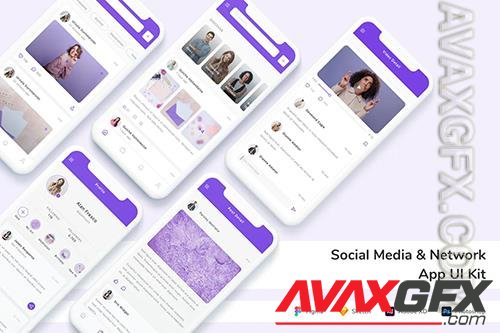 Social Media & Network App UI Kit 5LLVPBM