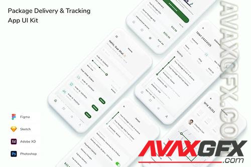Package Delivery & Tracking App UI Kit AU39C2Z