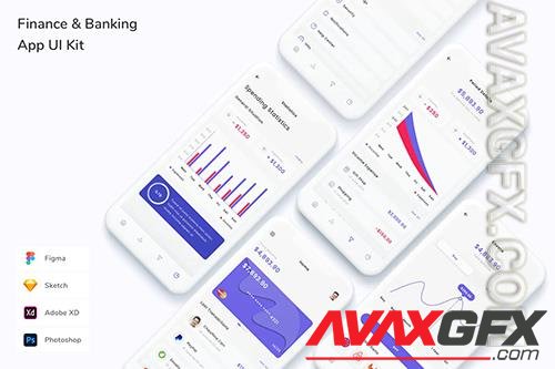 Finance & Banking App UI Kit 9JE9BLW