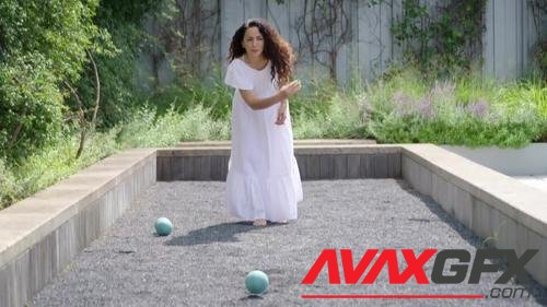 MotionArray – A Woman Playing Bocce Ball 1036859