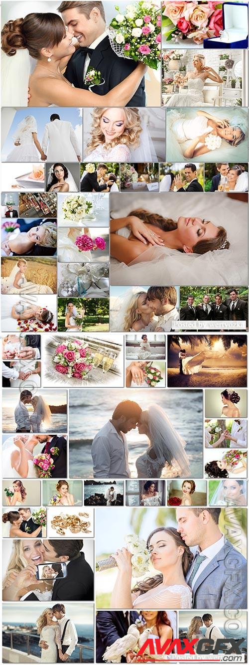 50 Bundle beautiful bride and groom, wedding stock photo vol 5