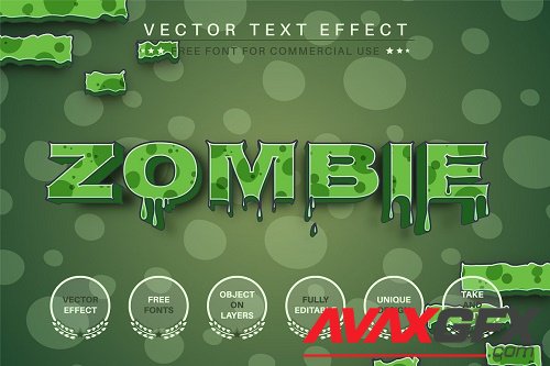 Zombie 3D - Editable Text Effect - 6569516