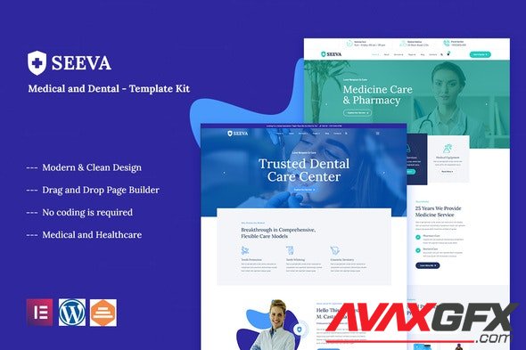 ThemeForest - Seeva v1.0.0 - Medical & Dental Elementor Template Kit - 34150148