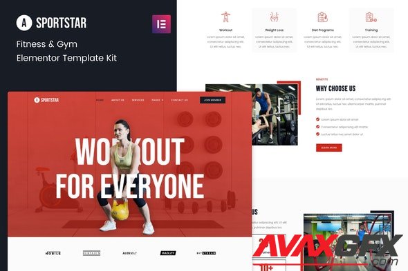ThemeForest - Sportstar v1.0.0 - Fitness & Gym Elementor Template Kit - 34158554