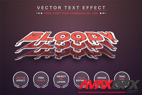 Three Blood - Editable Text Effect - 6571701