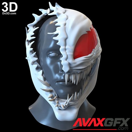 Venom Movie Helmet v3 – 3D Printable STL