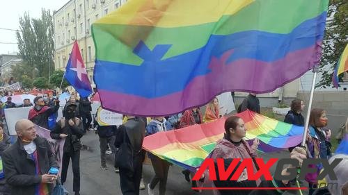 MotionArray – Marchers With Trans And Gay Pride Flags 1034539