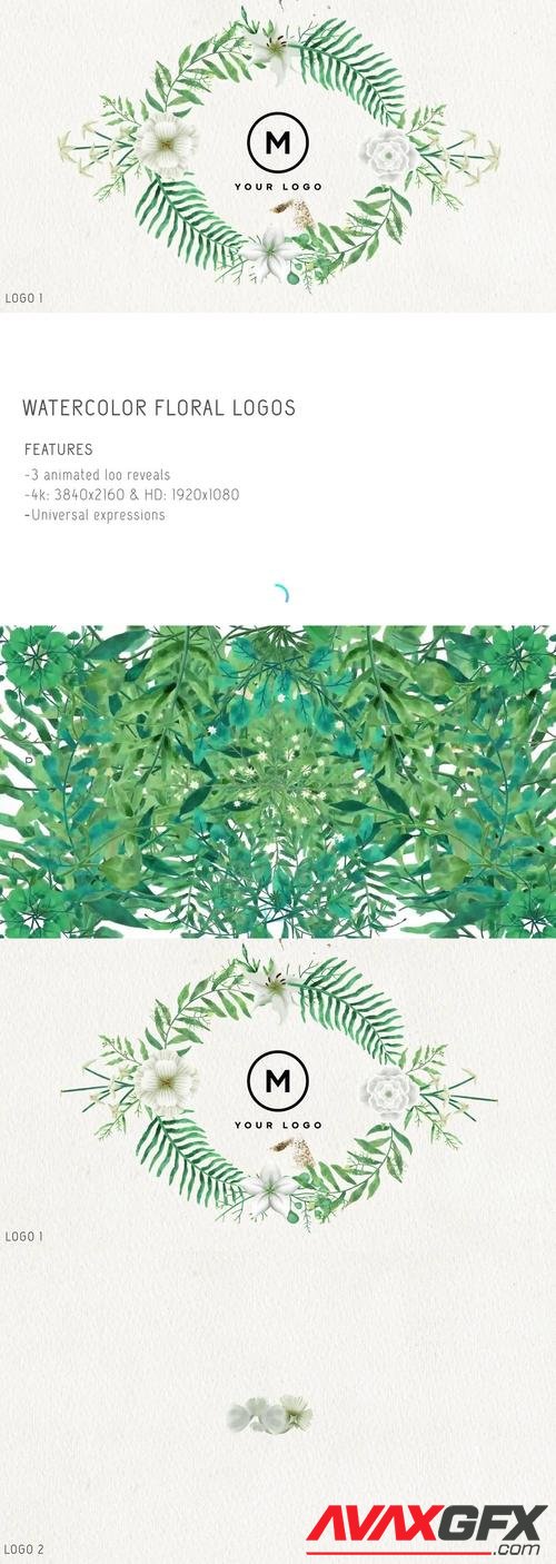MotionArray – Watercolor Flower Logos 1012516