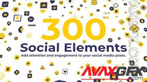 300 Social Elements | After Effects 34131296 (VideoHive)