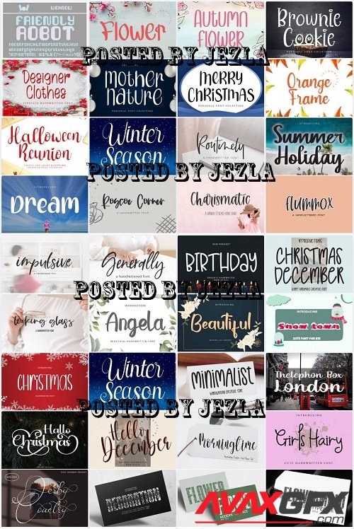 Mix Font Bundle 73 - 36 Premium Fonts