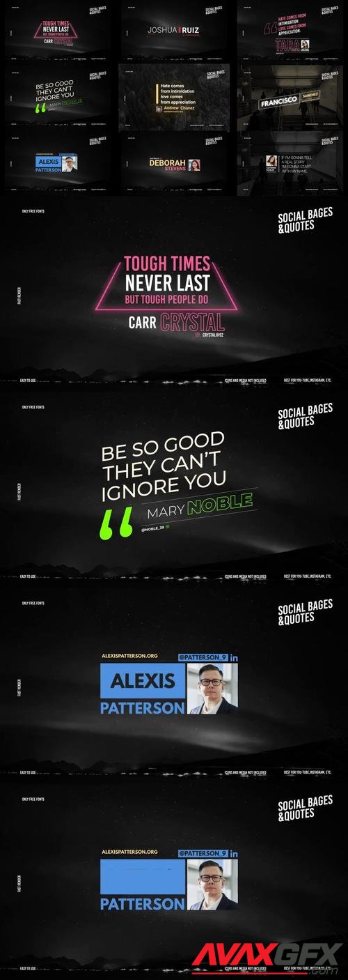 MotionArray – Social Bages & Quotes Title Pack 982620