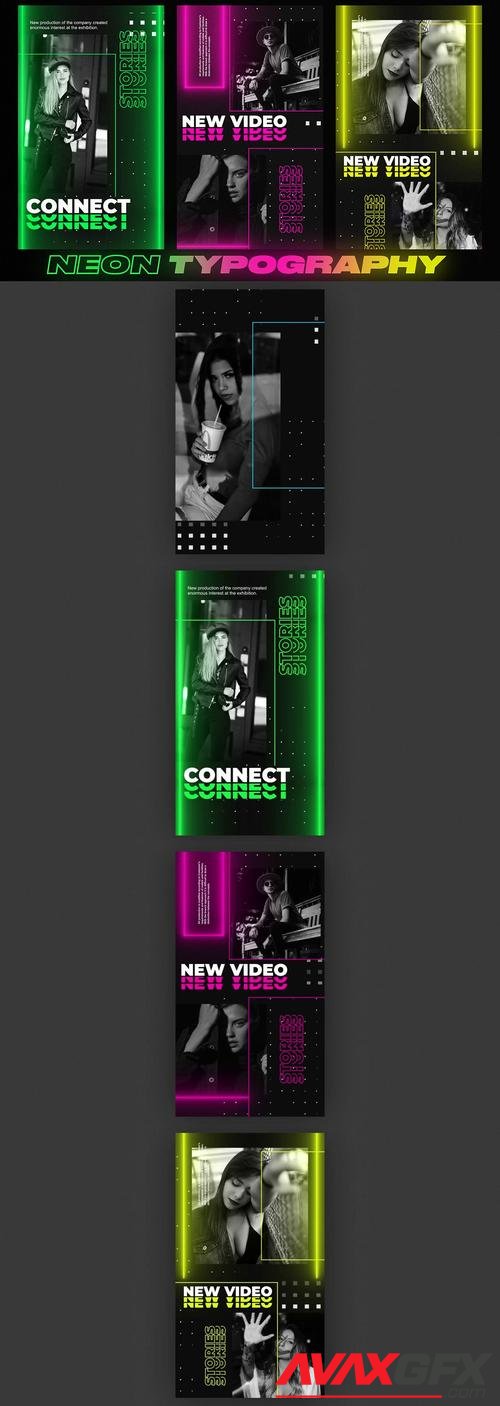 MotionArray – Neon Glow Typography Stories 777700