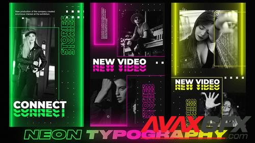 MotionArray – Neon Glow Typography Stories 777700